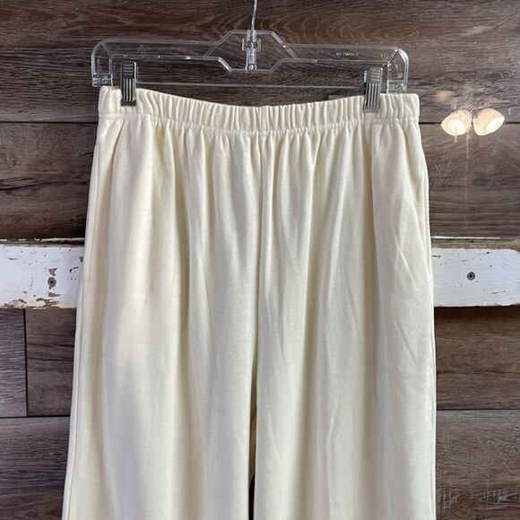 Lisa International Ladies Elastic Waist Pants, Size Large, Off White Cream Color - Picture 3 of 7